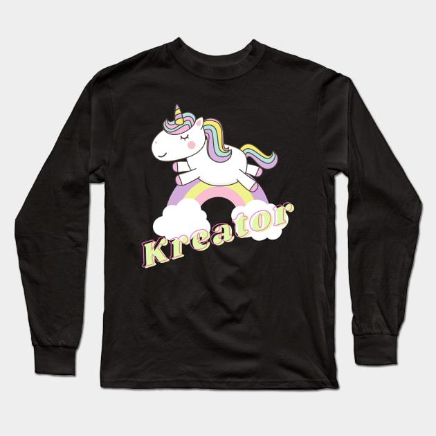 kreator ll unicorn Long Sleeve T-Shirt by j and r